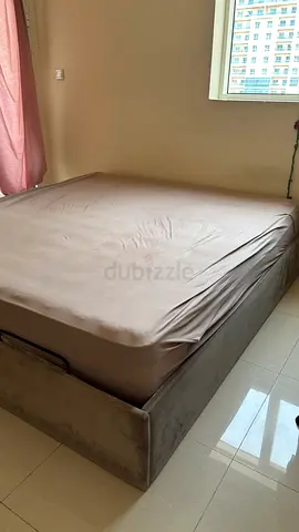 Upholstered Hydraulic Storage King Bed Base only - 180x200 cm - Good Condition