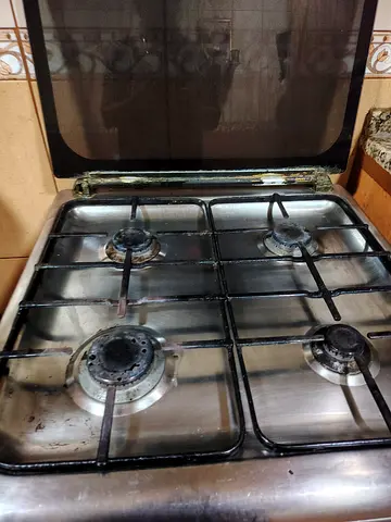 Used 4-Burner Gas Stove - Stainless Steel, Good Working Condition