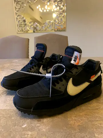 Nike x Off White Air Max 90 black — size US 10.5 Lightly used.