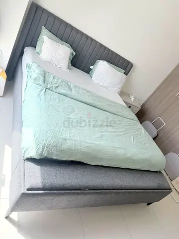 Bedroom Set in Excellent Condition | Bed + Nightstand + Vanity with Mirror Stool + mattress