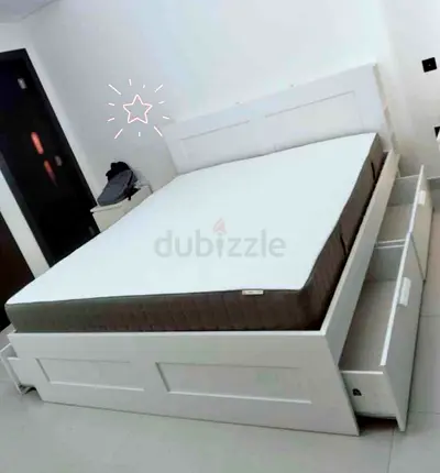 IKEA brimnes bed with mattress queen size bed