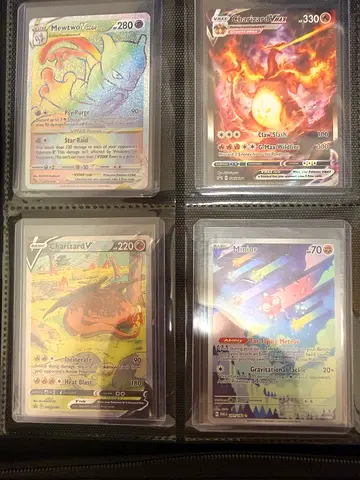 Rare Pokemon Cards Collection including Charizard VMAX and Mewtwo VSTAR