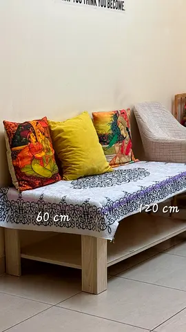 Single wooden center  table - light oak finish (60x120cm)