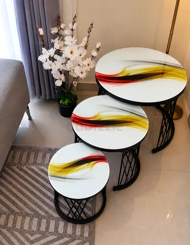 Glass table set