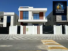 A villa with excellent finishing, featuring a majlis, two living rooms, and five master bedrooms. Fr