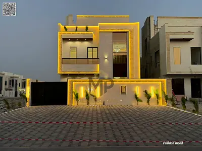 Villa with (pool) for sale at ajman| al zahia area| 5 master rooms, majlis, hall, maid room, roof| freehold| 0 registration fees.