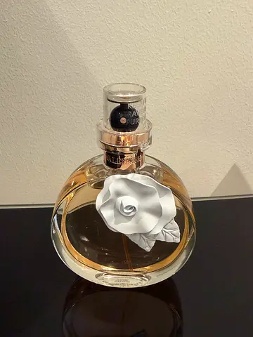 Original Valentino Aqua Floreale womens perfume bottle with decorative white rose. 80ml