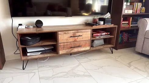 Wooden TV Unit / Entertainment Cabinet with drawers