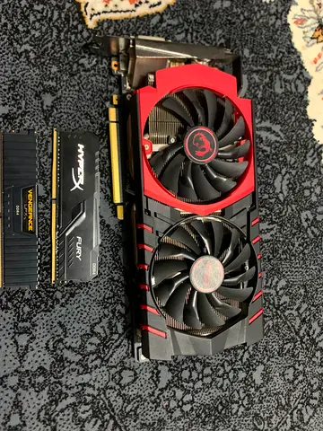 Used MSI Twin Frozr GPU with 16GB DDR4 RAM sticks