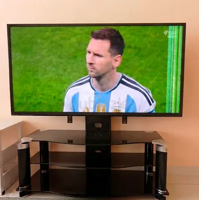 Samsung 60 Plasma Smart TV + Glass Stand + Android TV Box – Complete Setup