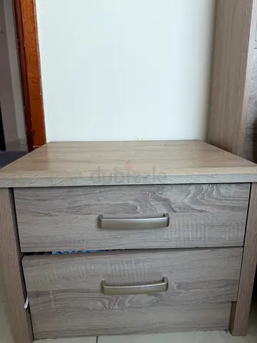 1 Wardrobe, 1 Bed with Mattress, 1 Dressing Table, and 2 Bedside Tables.