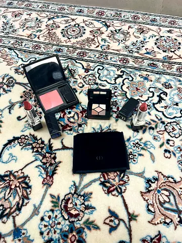 Dior makeup set — eyeshadow, blush and lipsticks