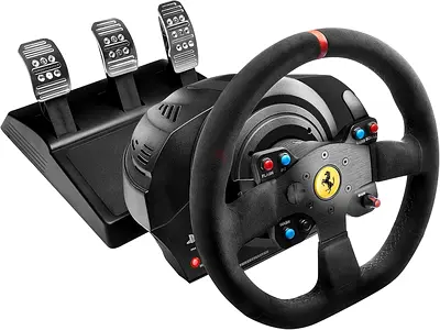 Thrustmaster T300 Ferrari Integral Racing Wheel Alcantara Edition, Racing Wheel and 3 Pedals, PS5, P
