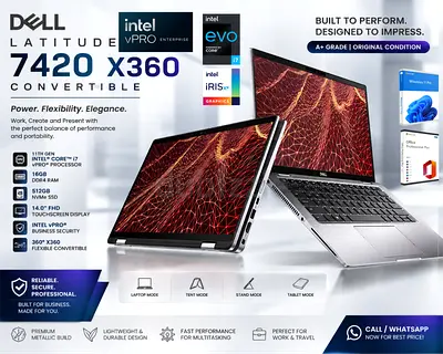SPECIAL EDITION ⚡️DELL LATITUDE 7420 X360 CONVERTIBLE ⚡️ Ultra Slim Powerhouse PREMIUM BUILT QUALITY