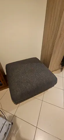 Grey Fabric Ottoman HOME CENTER