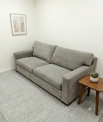 Model axis gray 3 seater sofa crate and barrel brand