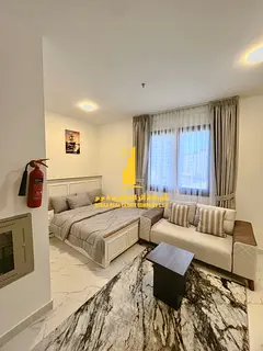 Luxury second occupied studio with open kitchen and open view, fully furnished ✨ Ajman Corniche. F