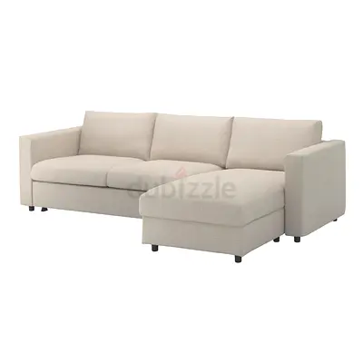 Pull out lshape ikea sofa bed beige brand new condition