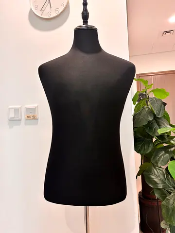 Black male Dress Form Mannequin Torso - Adjustable Stand