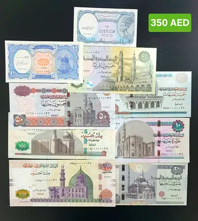 Egypt,  A Set Of 9 Different Banknotes With #32 S/N For All
