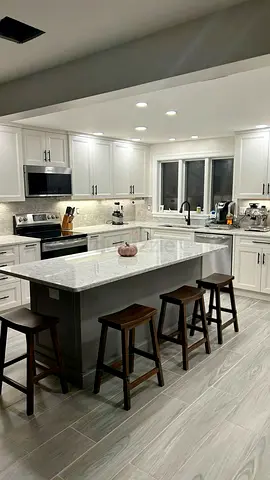 Modern kitchen island with storage