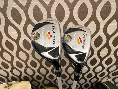 Extra Stiff TaylorMade 3 and 4 Hybrid Rescue Pair FCT Woods RH Right Handed Golf Clubs