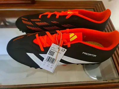Adidas Predator Club Turf Boots (Black/Red) - Brand New with Tags (Unused)