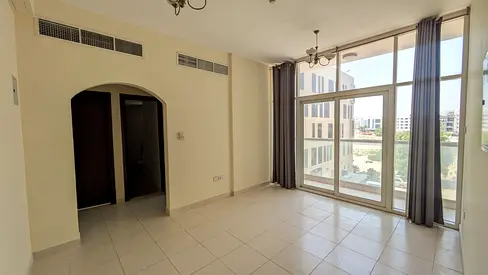Huge 1bhk apartment with balcony only 38k | built-in wardrobe | on street building | open view | in Al jada sharjah