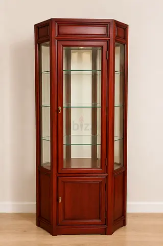Classic Wooden Corner Display Cabinet