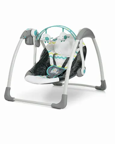 Electric baby swing/bouncer with toys — gently used