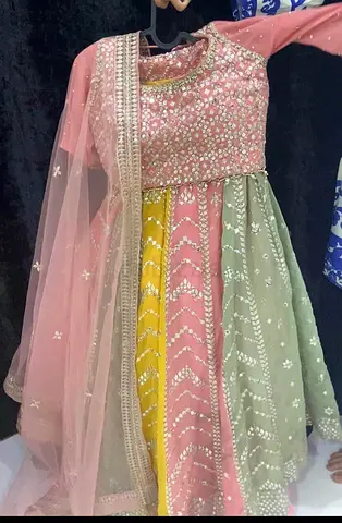 ✨ Pink Pastel Multi-Color Lehenga Set ✨