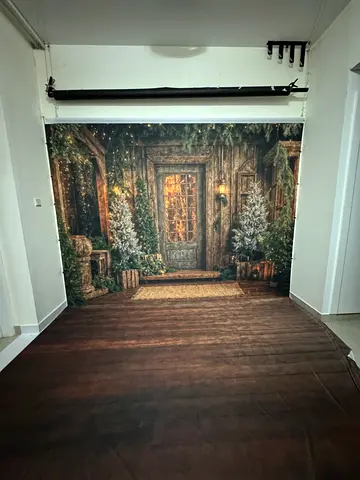Christmas Photography Backdrop with Floor
