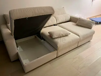 IKEA Eskilstuna L Shape Sofa bed with storage beige