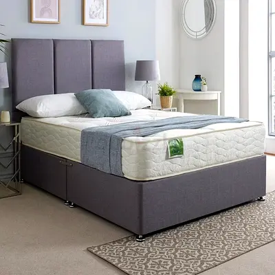 Luxury Fabric Bed Frame With Mattress Stylish Modern Design Headboard