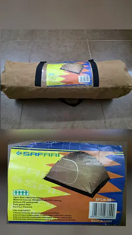Safari 4-Person Camping Tent with Carry Bag - Good Condition