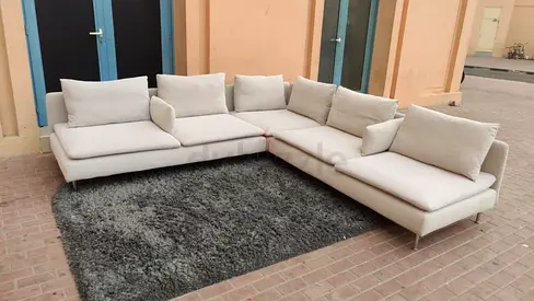 Perfect condition IKEA Sodhremn L Shape Sofa Beige Color good condition for sale