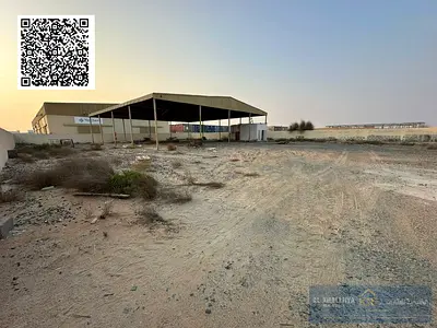 Corner 31,242 Sqft Industrial plot with boundry wall and Small Shed for Sale in Umm Al Thoub , Umm Al Quwain