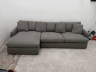 Crate and Barrel Lounge Deep lshape sofa for sale
