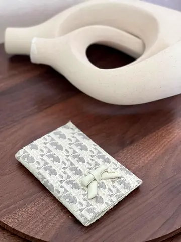 DIOR PASSPORT HOLDER LADIES SUPER MASTER QUALITY White Gray