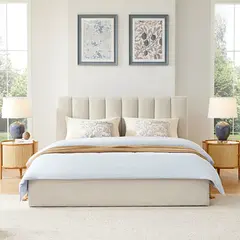Modren style brand new Queen size bed with mattress Queen size storage bed