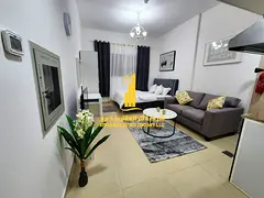 Luxury second-occupancy studio with separate kitchen and open view ✨ Ajman, Jasmine Towers. For mo