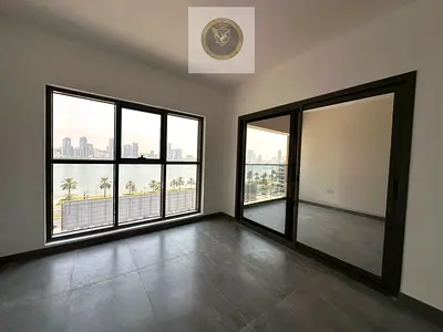 Luxury Family Three Bedroom Apartment for Annual Rental in Al Majaz 3 Sea View Large Terrace Brand New Tower Two Parking Spaces
