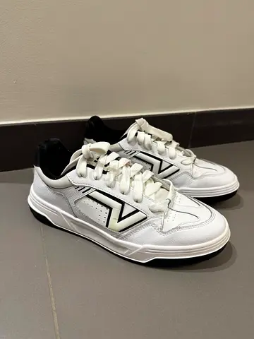 Vans leather casual sneakers, lightly used