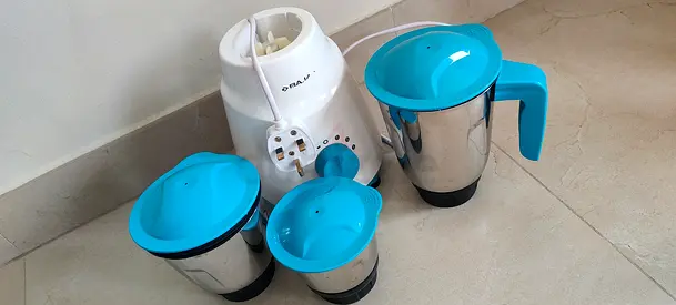 Bajaj Ninja Series Notch 500W Mixer Grinder-French Blue,3 Jars, Stainless Steel Blades