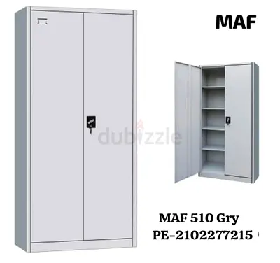 Metal Storage Cabinet / Office Cupboard with Locking Doors - Grey