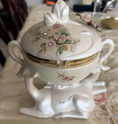 Vintage floral porcelain Made in Italy 🇮🇹 Berger brand