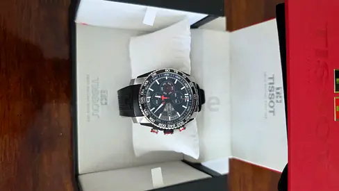 Tissot PRS 516 Extreme Automatic Chronograph Mens Watch with Black Rubber Strap - Good Condition