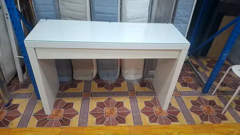 White Gloss Console Table / Hallway Table - Compact Design