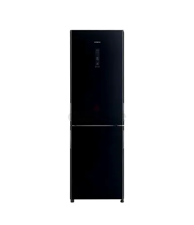 Hitachi Bottem Freezer 330L Glass Black