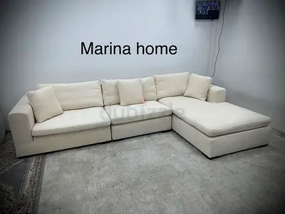 Selling marina home beige color lshape sofa